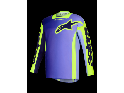 ALPINESTARS Motokrosový dres Racer Portl 2026 – fialová/žltá fluo – veľkosť XL