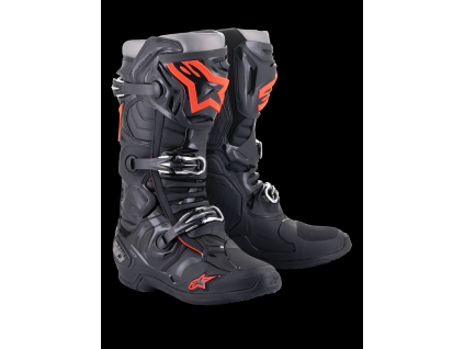 ALPINESTARS Motokrosové čižmy Tech 10 – čierna/červená fluo