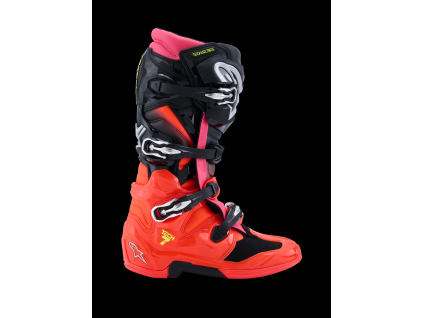 ALPINESTARS Motokrosové čižmy Tech 7 – čierna/červená fluo/ružová fluo