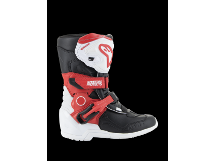 ALPINESTARS Detské motokrosové čižmy Tech 3S Kids – biela/čierna/jasná červená