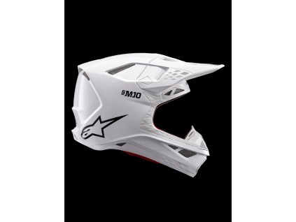 ALPINESTARS Motokrosová prilba Supertech M10 Solid ECE 22.06 – biela lesklá
