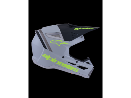 ALPINESTARS Motokrosová prilba S-M3 Radium ECE 22.06 – sivá/čierna/žltá fluo matná
