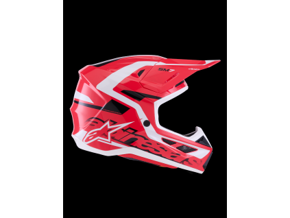 ALPINESTARS Motokrosová prilba S-M7 Deed ECE 22.06 – červená/čierna/biela lesklá