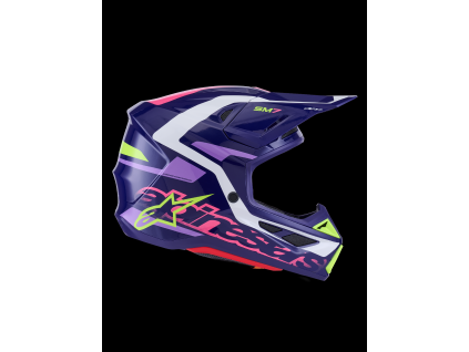 ALPINESTARS Motokrosová prilba S-M7 Deed ECE 22.06 – fialová/ružová lesklá