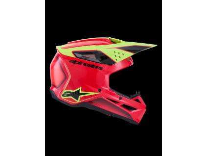ALPINESTARS Motokrosová prilba S-M3 Fray ECE 22.06 – červená/žltá fluo/čierna lesklá