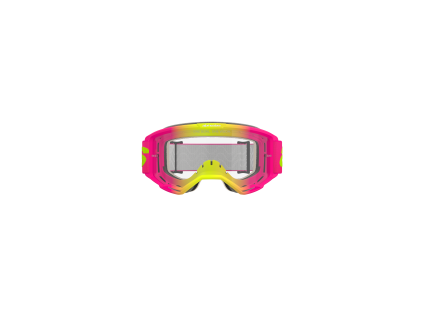 ALPINESTARS Motokrosové okuliare Vision 5 Wordmark – ružová/žltá fluo, číre sklo – ONE SIZE