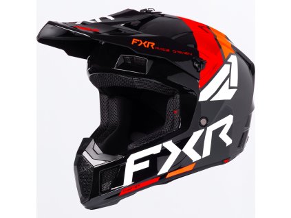 FXR motokrosová prilba Clutch MX 2027 – červená / oranžová