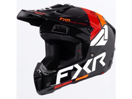FXR detská motokrosová prilba Clutch MX 2027 – červená / oranžová