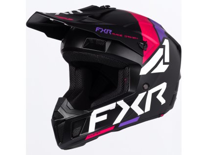 FXR detská motokrosová prilba Clutch MX 2027 – Razz / Lavender