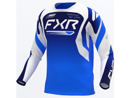 FXR detský motokrosový dres Clutch (pre najmenších) 2027 – modrá / tmavomodrá / biela