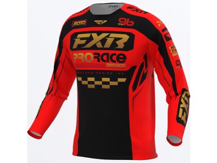 FXR motokrosový dres Clutch Pro 2027 – červená / čierna / zlatá