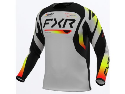 FXR motokrosový dres Clutch 2027 – sivá / čierna / Inferno