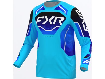 FXR motokrosový dres Podium Relay 2027 – Sky / modrá / čierna