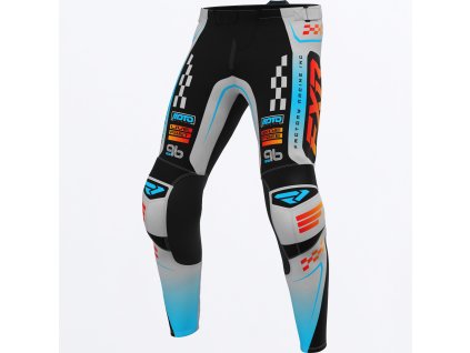 FXR motokrosové nohavice Clutch Pro 2027 – sivá / Sky / oranžová