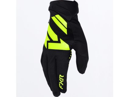 FXR motokrosové rukavice Reflex 2027 – čierna / HiVis