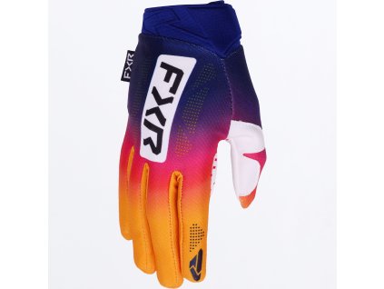 FXR detské motokrosové rukavice Reflex 2027 – tmavomodrá / Razz