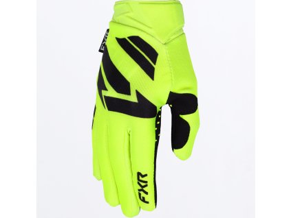 FXR detské motokrosové rukavice Reflex 2027 – HiVis / čierna