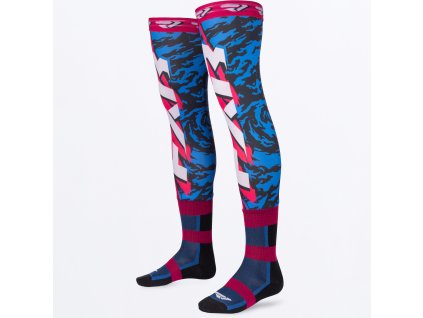 FXR moto ponožky Riding Sock 2027 – modrá / čierna / Razz