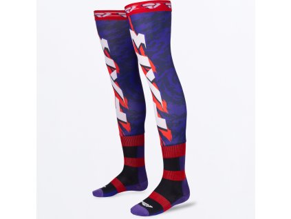 FXR moto ponožky Riding Sock 2027 – tmavomodrá / fialová / Nuke