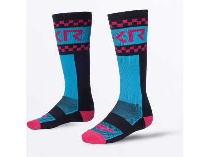 FXR moto ponožky Moto Sock 2027 – Sky / Razz – ONE SIZE