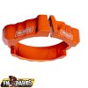 FM-PARTS Chránič príruby výfuku KTM/Husqvarna (17–24) – oranžový