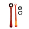ACCEL Sada montážnych pák na Pneumatiky 23 + 24 cm kovaných ALU7075 s kľúčmi 10, 13, 17, 22, 27, 32 mm – oranžová