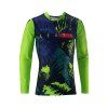 LEATT Tričko Moto 5.5 Ultraweld Jungle – čierne/tmavomodré/zelené fluo veľkosť S