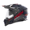 NOX Prilba Offroad / Trail Duosport (DUAL) N312 Vapor s plexi a slnečnou clonou – modrá/čierna/červená (Veľkosť S)