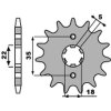 PBR Predná rozeta 2053 18NC NC Yamaha TW 125`99-`04, NC Yamaha TW 125/200 87-05, Yamaha TW 125 (99–05), TW 200 (87–21) (Počet zubov 14 zubov)