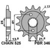 PBR Predná rozeta 346 18NC Honda VT 600C Shadow (90–07) (Počet zubov 16 zubov)