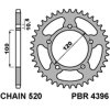 PBR Zadná rozeta 4396 C45 Aprilia Rs 125 06-12, Aprilia 650/660 Pegaso, Shiver, Aprilia RSV 1000 Mille (98–08), RSV4 1000 (09–18), Pegaso 660 (07–14), Bmw G650 X-Moto (Počet zubov 40 zubov)