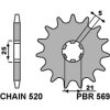 PBR Predná rozeta 569 18NC Kawasaki KX 250 (87–98), Yamaha YZ 250 (77–98) (Počet zubov 15 zubov)
