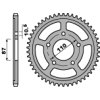 PBR Zadná rozeta 824 C45 Suzuki Rf600R96-00, GSXR 750 85-87, Suzki Rf 600, Suzuki GSX-R 750 (88–89), Suzuki GSX 600 F (92–97), GSX 750F (99–04), Suzuki GSX-R 1100 (86–88), GSX 600F (89–91), Suzuki GSF 600/650 Bandit (95–06), GSX 750F (89–98) (Počet zubov 45 zubov)