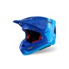 ALPINESTARS Motokrosová prilba S-M10 Flood – metalická modrá/modrá/karbón