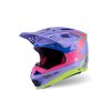 ALPINESTARS Motokrosová prilba S-M10 JL R01 – fialová/ružová fluo/žltá fluo