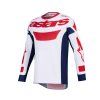 ALPINESTARS Motokrosový dres Racer Riway – biela/modrá/červená
