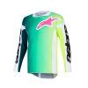 ALPINESTARS Motokrosový dres Racer Portl – zelená/biela/čierna