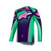 ALPINESTARS Motokrosový dres Techstar Nomur – fialová/zelená/ružová fluo