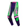 ALPINESTARS Motokrosové nohavice Techstar Nomur – fialová/zelená/ružová fluo