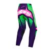 ALPINESTARS Motokrosové nohavice Techstar Nomur – fialová/zelená/ružová fluo