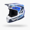 Kenny Track Graphic + Focus Blue Helmet – šikmý predný pohľad