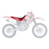BLACKBIRD Poťah sedla Honda XR 250/400 '96-'04 Logo Honda, čierny/červený