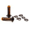 X-GRIP Gripy (rukoväte) Baaaap Lock-On s adaptérmi plynu – oranžové s otvorom