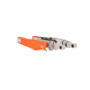 ACERBIS kryty kyvnej vidlice Tekemagnet, strieborná / oranžová, SKU 0024875.215 – ukážka osadenia na kyvnej vidlici