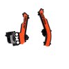ACERBIS Chrániče rámu X-GRIP KTM SX 50 16-23, SX-E 3 23-24, SX-E 5 20-24, GAS GAS MC 50 '21-'23, EE 5 '20-'24 HUSQVARNA TC 50 '17'-23 farba: oranžová / čierna
