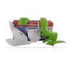 POLISPORT Sada plastov Kawasaki KX 65 '00-'24 zelená/biela OEM