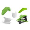 POLISPORT Sada plastov Kawasaki KX 85/100/112 '14-'22 zelená/biela OEM