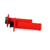 RTECH Gripy (rukoväte) R20 Lock-On (22+25 mm) – červené neónové, Half Waffle, 8× adaptér Plynu