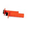 RTECH Gripy (rukoväte) R20 Lock-On (22+25 mm) – oranžové neónové, Half Waffle, 8× adaptér plynu