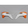 UFO Kryty chladičov KTM SX/SXF '13-'15, EXC '14-'16 biele/oranžové